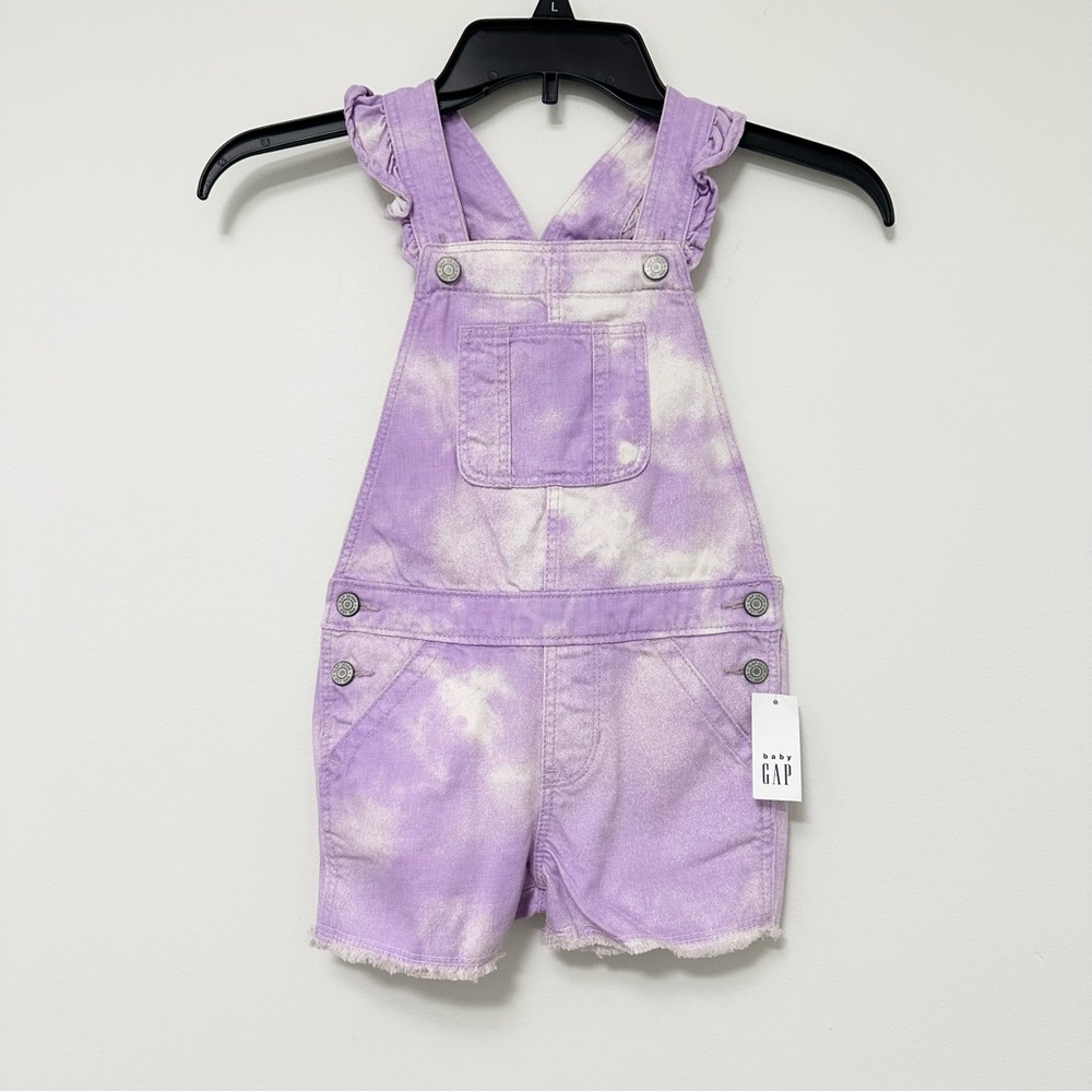 NEW GAP Kids Toddler Lavender Purple Tie-Dye Shortalls NWT Girls size 5T